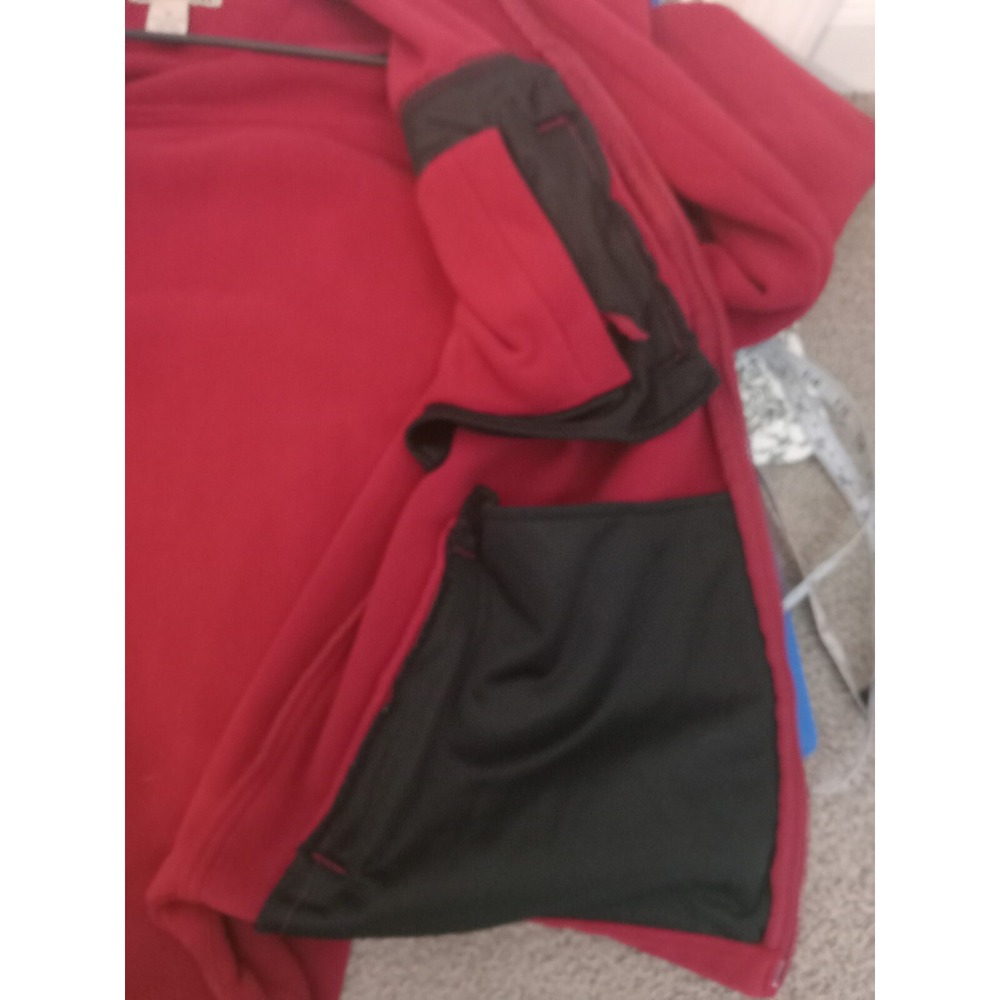 Duluth Trading Co Mens Size Medium Shoreman Fleece Windproof Full Zip Jacket Red - Picture 15 of 16